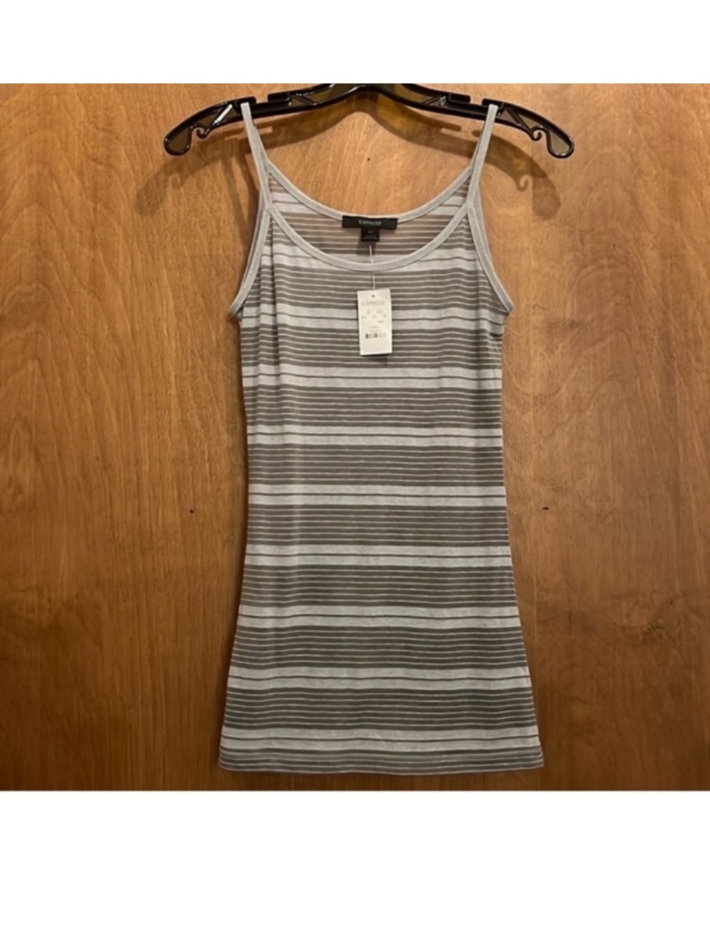 NWT Express Striped Gray Fitted
Tank Top